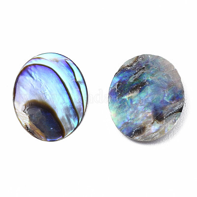 Кабошоны из натурального морского ушка&nbsp;SSHEL-N034-118-1