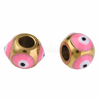 201 эмалированная бусина из нержавеющей стали STAS-N087-59-04G-1