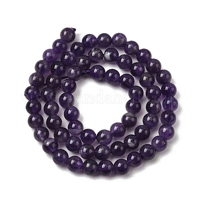 Природный аметист нитей бисера&nbsp;LS-G-A274-C01-6mm-02-1