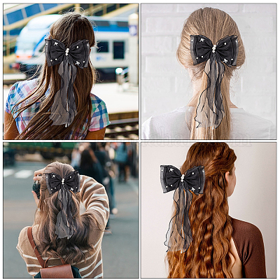 1 шт. бант из ткани заколки для волос из кожи аллигатора&nbsp;PHAR-CY0001-09A-1