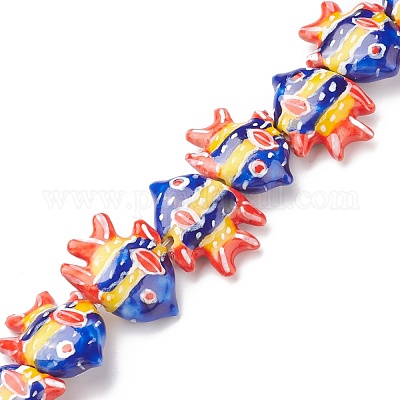 Фарфоровые бусины ручной работы&nbsp;PORC-G002-54D-1