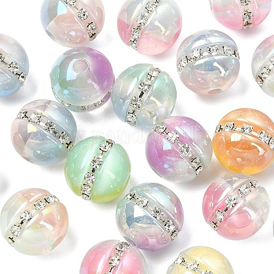 20 шт. бусины из искусственной смолы с эффектом кошачьего глаза&nbsp;RESI-YW0006-08-1