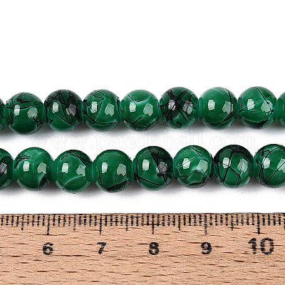 Строковые стеклянные бусины в нитях&nbsp;GLAD-S074-8mm-B74-1