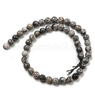 Натуральный камень-карта / камень пикассо / нити из бисера пикассо&nbsp;G-C079-B05-02-1