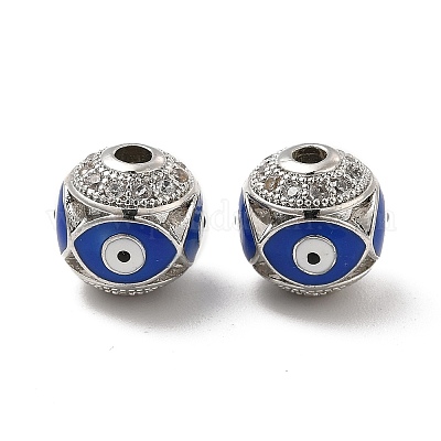 Латунные микро проложить кубического циркония бусы KK-E068-VB152-1-1