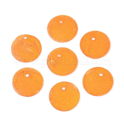 Шармы-диски из натуральной ракушки капиз&nbsp;LS-X1-BSHE-T014-02B-1