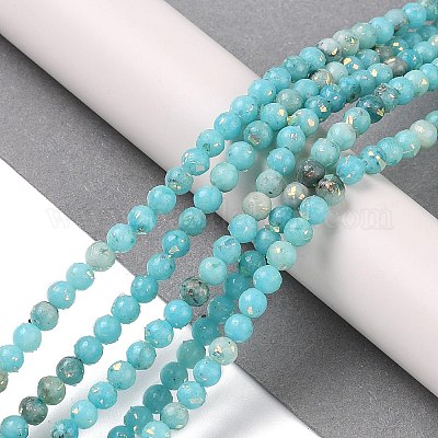 Собранные нити бусин из натурального доломита и синтетического опала&nbsp;G-Q017-G06-01A-1-1