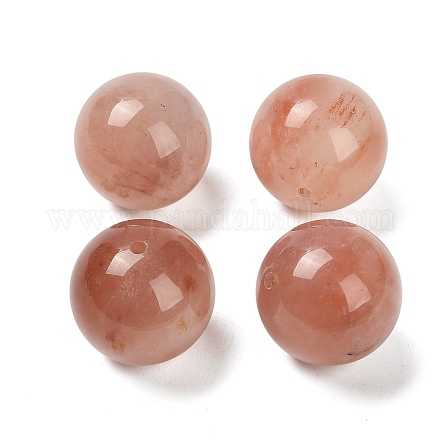 Сферические бусины из натурального золотистого шелка и нефрита Синьцзяна G-G290-01B-1