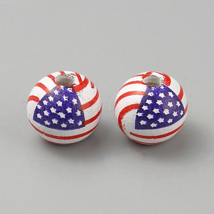 Деревянные бусины&nbsp;WOOD-WH0034-43-1