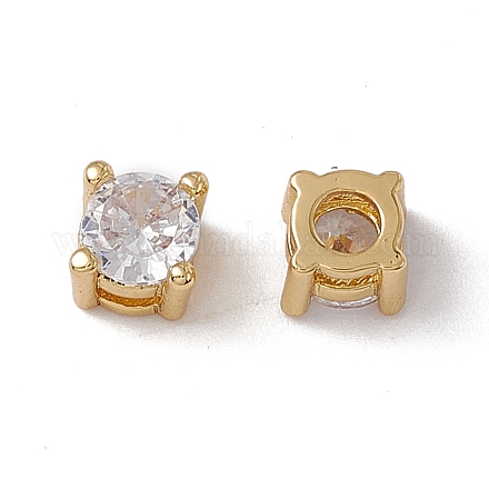 Стойки обшивки латунь кубического циркония бусы KK-C007-44G-1