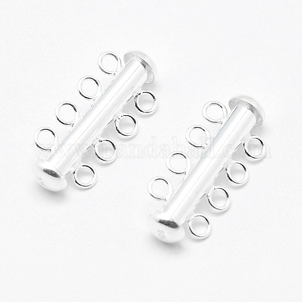 Стерлингового серебра застежками слайдер блокировки&nbsp;LS-STER-K035-03-1