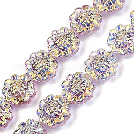 Гальванические стеклянные бусины GLAA-S387-01G-1