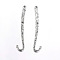 Tibetan Style Alloy Bookmarks, Lead Free & Cadmium Free, Antique Silver, 119X17X3mm, Hole: 3mm