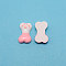 Opaque Resin Cabochons, Bone, Pearl Pink, 30x18x8.5mm