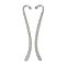 Tibetan Style Bookmarks, Zinc Alloy, Gunmetal, Cadmium Free & Lead Free & Nickel Free, 84x14x1.5mm, Hole: 1.6mm
