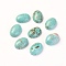 Natural Magnesite Cabochons, Dyed, Oval, Turquoise, 14x10x5mm