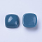 Resin Cabochons, Square, Steel Blue, 14.5~15x14.5~15x7~7.5mm