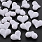 Opaque Acrylic Beads, Heart, WhiteSmoke, 17x22x10mm, Hole: 1.4mm, about 255pcs/500g