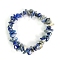 Natural Lapis Lazuli Stretch Bracelets, Chip, Inner Diameter: 2-1/8~2-3/8 inch(5.5~6cm)