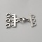 304 Stainless Steel Chain Extender, with Layering Clasps, Stainless Steel Color, 39mm