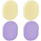 4Pcs 2 Colors Beauty Facial Sponges, Oval, Mixed Color, 11x8x1.45cm, 2pcs/color