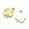 Brass Pendants, Nickel Free, Clover Charms, Raw(Unplated), 11x9x1mm, Hole: 1mm