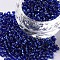 8/0 Glass Seed Beads, Silver Lined Round Hole, Round, Blue, 3mm, Hole: 1mm, about 666 beads/30g
