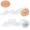 2 Rolls 2 Colors Polycooton Ribbon, Iridescent Ribbon for Bowknot, Flower, Gift Decoration, Mixed Color, 1-5/8 inch(40mm), about 9.84 Yards(9m)/Roll, 1roll/color