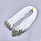 Waxed Cord Necklace Making, with Platinum Zinc Alloy Lobster Claw Clasp and Extender Chain, White, 17-3/4 inch(45cm)