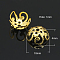 Iron Bead Caps, Golden, 10x4mm, Hole: 1mm, about 600pcs/50g