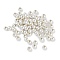 CCB Plastic Round Beads, Silver, 5x4mm, Hole: 1.6mm