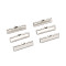 Iron Ribbon Crimp Ends, Platinum, 8x25mm, Hole: 1.6mm