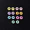Opaque Acrylic Beads, AB Color, Round, Mixed Color, 4x3.5mm, Hole: 1.6mm, about 15000pcs/500g
