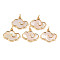 Natural White Shell Mother of Pearl Shell Pendants, with Golden Brass Findings and Jump Ring, Cloud, Seashell Color, 15x16.5x2mm, Jump Ring: 5x0.8mm, Hole: 3mm