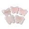 Natural Rose Quartz Pendants, Butterfly Charms, 27.5~30x32~34x8mm, Hole: 2mm