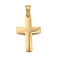 Ion Plating(IP) 304 Stainless Steel Pendants, Latin Cross, Golden, 27x16.5x1.5mm, Hole: 4x7mm