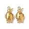 Ocean Theme 304 Stainless Steel Pendants, Real 18K Gold Plated, Ion Plating(IP), Penguin, 17.5x9x5mm, Hole: 1.5mm