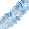Natural Aquamarine Beads Strands, Chip, 8~11x3~5x6~9mm, Hole: 1mm, 16.14''(41cm)