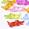 Transparent Acrylic Pendants, Crocodile/Alligator, Mixed Color, 22x53x13mm, Hole: 2.5mm, about 90pcs/500g
