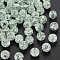 Transparent Crackle Acrylic Beads, Round, Light Green, 8x7mm, Hole: 1.8~2mm