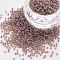 12/0 Imitation Jade Glass Seed Beads, Opaque Colours Luster, Round, Rosy Brown, 2x1.5mm, Hole: 1mm, about 40000pcs/Pound