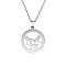 Non-Tarnish 304 Stainless Steel Pendant Necklaces for Women, Dragonfly, Stainless Steel Color, 19.69 inch(50cm)