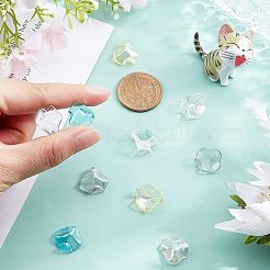 200шт 4 цвета прозрачные акриловые подвески&nbsp;MACR-FH0001-03