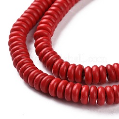 Синтетических нитей бирюзовые бусы&nbsp;TURQ-G109-6x3mm-11