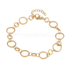 Браслеты-цепочки из нержавеющей стали 304 для женщин&nbsp;BJEW-P373-03A-G