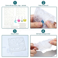 Силиконовые Молды для подвесок смешанных форм своими руками&nbsp;DIY-YW0009-42