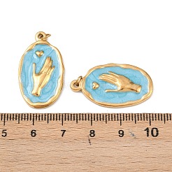 Подвески из нержавеющей стали 304 с эмалью&nbsp;STAS-G364-16G-01