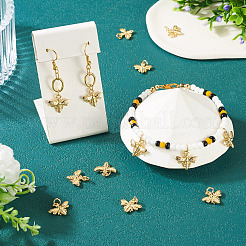 8 шт. стойка для позолоты латунные пчелы подвески&nbsp;KK-TA0002-83