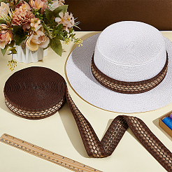 10 ярд полиэстеровой жаккардовой ленты&nbsp;OCOR-WH0101-187C