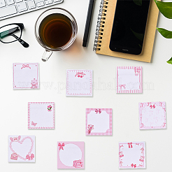 Квадратные с бантовым узором бумажные блокноты для заметок&nbsp;DIY-WH20082-05A